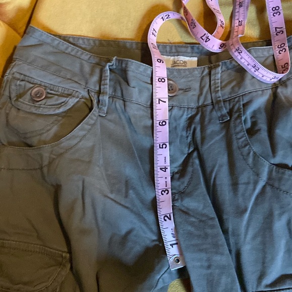 Jacob Connexion Stretch cargo army green slim capris - Picture 5 of 7